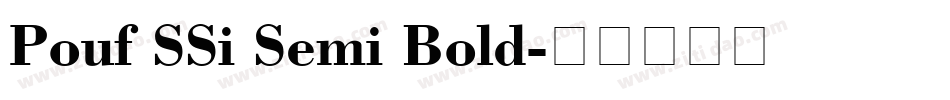 Pouf SSi Semi Bold字体转换